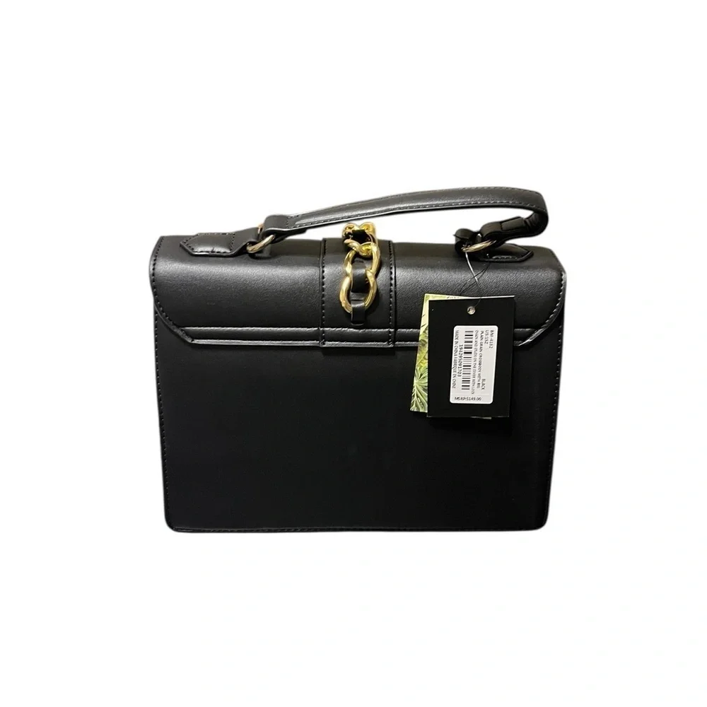 Badgley Mischka Black Tote/Crossbody with Gold Accents NWT